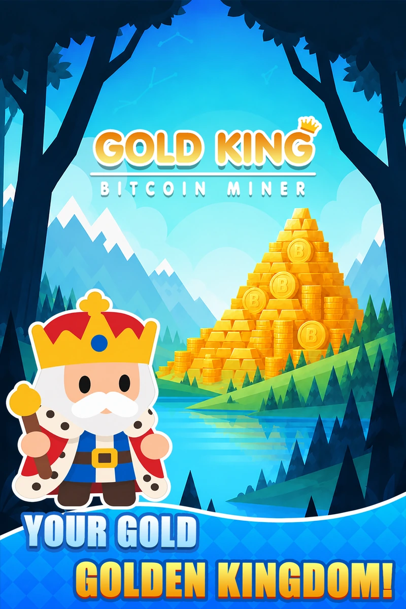 Gold King promotional artwork showing the king and a mountain of gold
